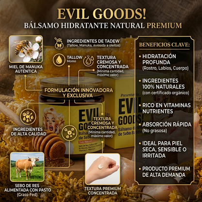 Evil Goods - Bálsamo Hidratante Intensivo de Sebo y Miel