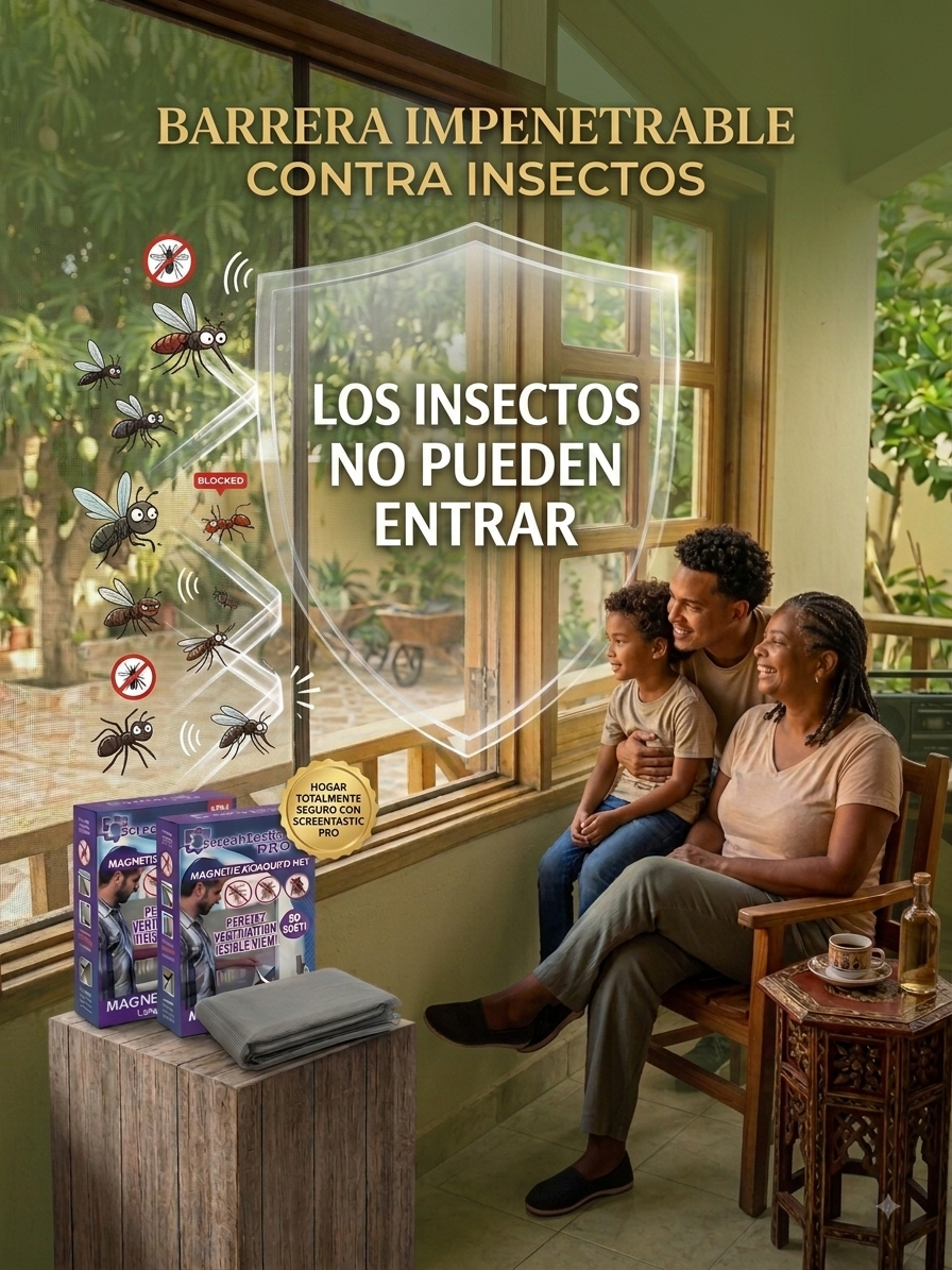 Tu casa abierta al aire, no a los insectos — Mosquitera Magnética para tu Ventana